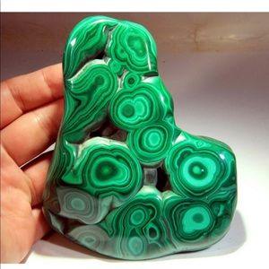 5.25" Top Quality Polished Bull's Eye Malachite